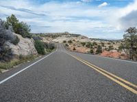 Straight Road in Utah, USA: Surrounded by Clouds