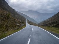 Straight Road over Water and Highlands Mountain