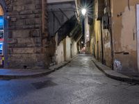 Straight Road in Tuscany: Night Lights