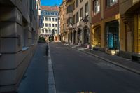 an image of people on their way to work in the city street with colorful markers