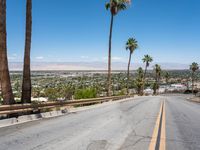 street view with mountains and palm trees behind it in las vegas, california, united