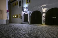 Suburban City Night with Classic Architecture 001