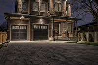 Suburban Home with Brick Facade and Windows