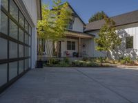 this home is well maintained and empty as well as the landscape around it is neat