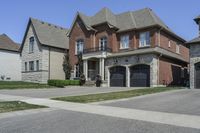 Suburban Home with Clear Sky and Tree