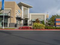 Suburban Neighborhood with Residential and Commercial Buildings