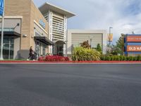 Suburban Neighborhood with Residential and Commercial Buildings