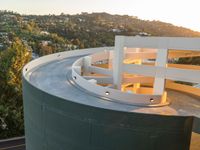 Suburban Parking Deck Overlooking Residential Area