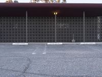 Suburban Parking Lot: Surrounded by Chain Link Fences