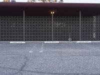 Suburban Parking Lot: Surrounded by Chain Link Fences