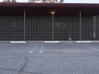 Suburban Parking Lot: Surrounded by Chain Link Fences