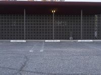 Suburban Parking Lot: Surrounded by Chain Link Fences