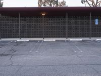 Suburban Parking Lot: Surrounded by Chain Link Fences