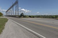 Suburban Road in Canada with Tree and Power Line