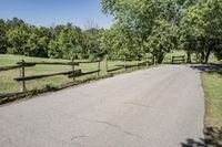 Suburban Road under a Clear Sky on a Bright Day