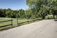 Suburban Road under a Clear Sky on a Bright Day