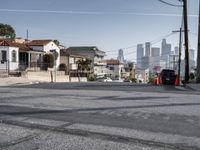 Suburban Road in Los Angeles, California