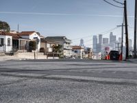 Suburban Road in Los Angeles, California
