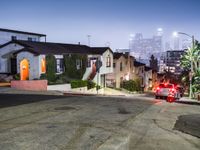 Suburban Roads of Los Angeles at Night