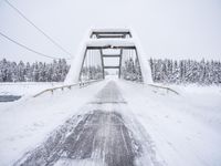 Suburban Sweden Winter Morning Road