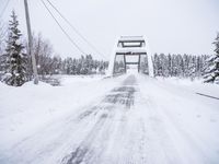 Suburban Sweden Winter Morning Road