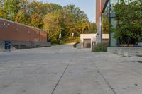 Suburban Toronto Road with Trees and Open Space