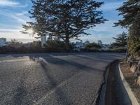 Suburban View of Clear Sky and Road Curve in San Francisco, California, USA
