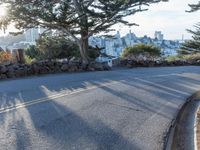 Suburban View of Clear Sky and Road Curve in San Francisco, California, USA