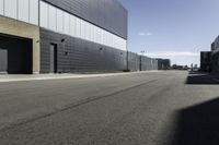 a street view of the outside of a building with no people in it next to a road