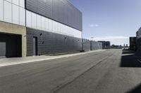 a street view of the outside of a building with no people in it next to a road