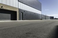 a street view of the outside of a building with no people in it next to a road