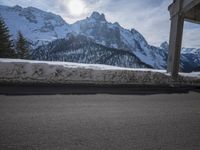 Suburban Winter Landscape in Europe