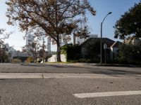 Sunlit Road in Los Angeles, California