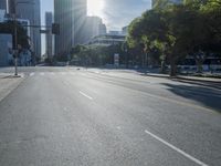 the sun shines brightly on a quiet urban street in san francisco, california, during the day