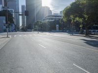 the sun shines brightly on a quiet urban street in san francisco, california, during the day