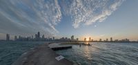 Sunny Beach in Coastal City Chicago