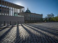 Sunny Berlin: Modern Architecture on Cobblestone Streets