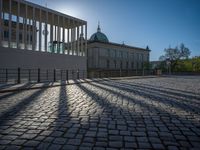 Sunny Berlin: Modern Architecture on Cobblestone Streets