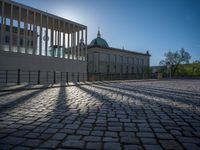 Sunny Berlin: Modern Architecture on Cobblestone Streets