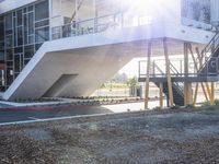 Sunny California: City Walkway under a Clear Sky