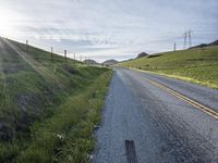 Sunny California Landscape: A Green Field Under the Sun