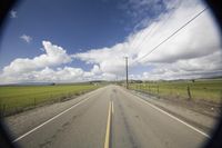 Sunny Countryside Highland Road and Mountain Landforms