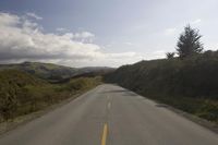 Sunny Countryside Highland Road and Mountain Landforms 004