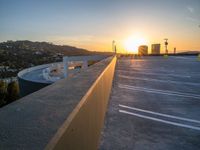 Sunny Dawn Shadow in Parking Lot, Los Angeles 002