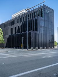 A Sunny Day in Barcelona: Sleek Office Buildings and Clear Skies