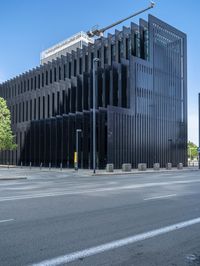 A Sunny Day in Barcelona: Sleek Office Buildings and Clear Skies