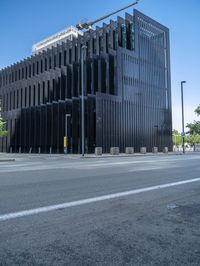 A Sunny Day in Barcelona: Sleek Office Buildings and Clear Skies