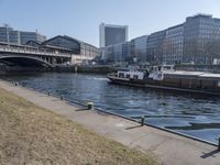 Sunny Day at Berlin Bridge by the River Coastal