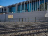 Sunny Day in Berlin: Clear Skies and Cobblestone Urban