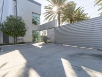 Sunny Day in California: Exploring Courtyard in Business District